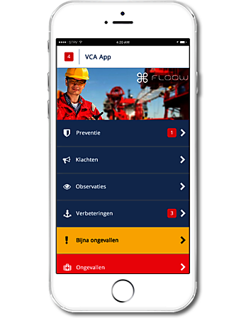 Schermen VCA-App